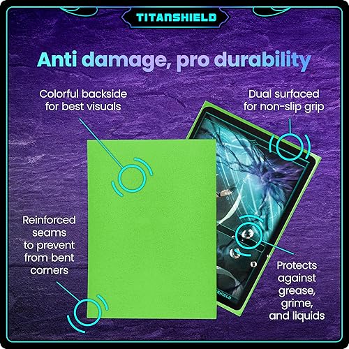 Miniatura 4 de Titanshield - Fundas de cartas coleccionables para juegos de mesa de tamaño regular (150 unidades), protector de cartas de magia, The Gathering,