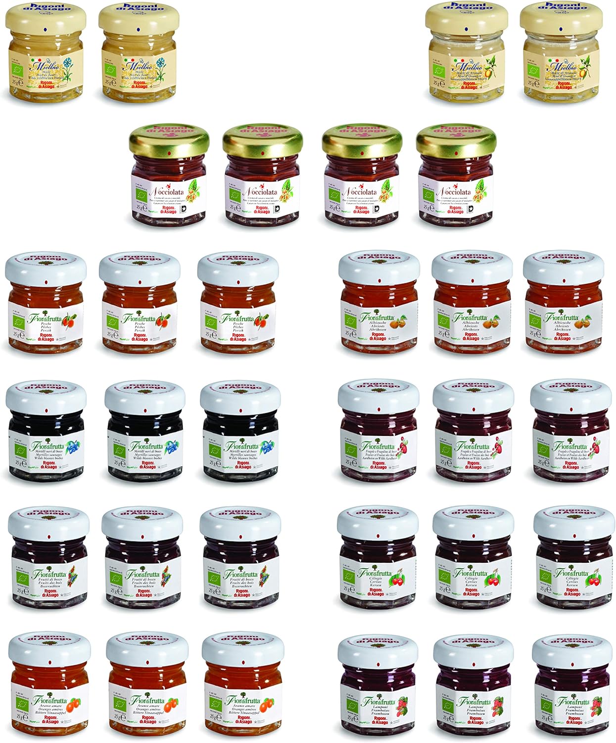 Rigoni di Asiago - Marmellate BIOLOGICHE Fiordifrutta + 2 Gusti MielBio ...