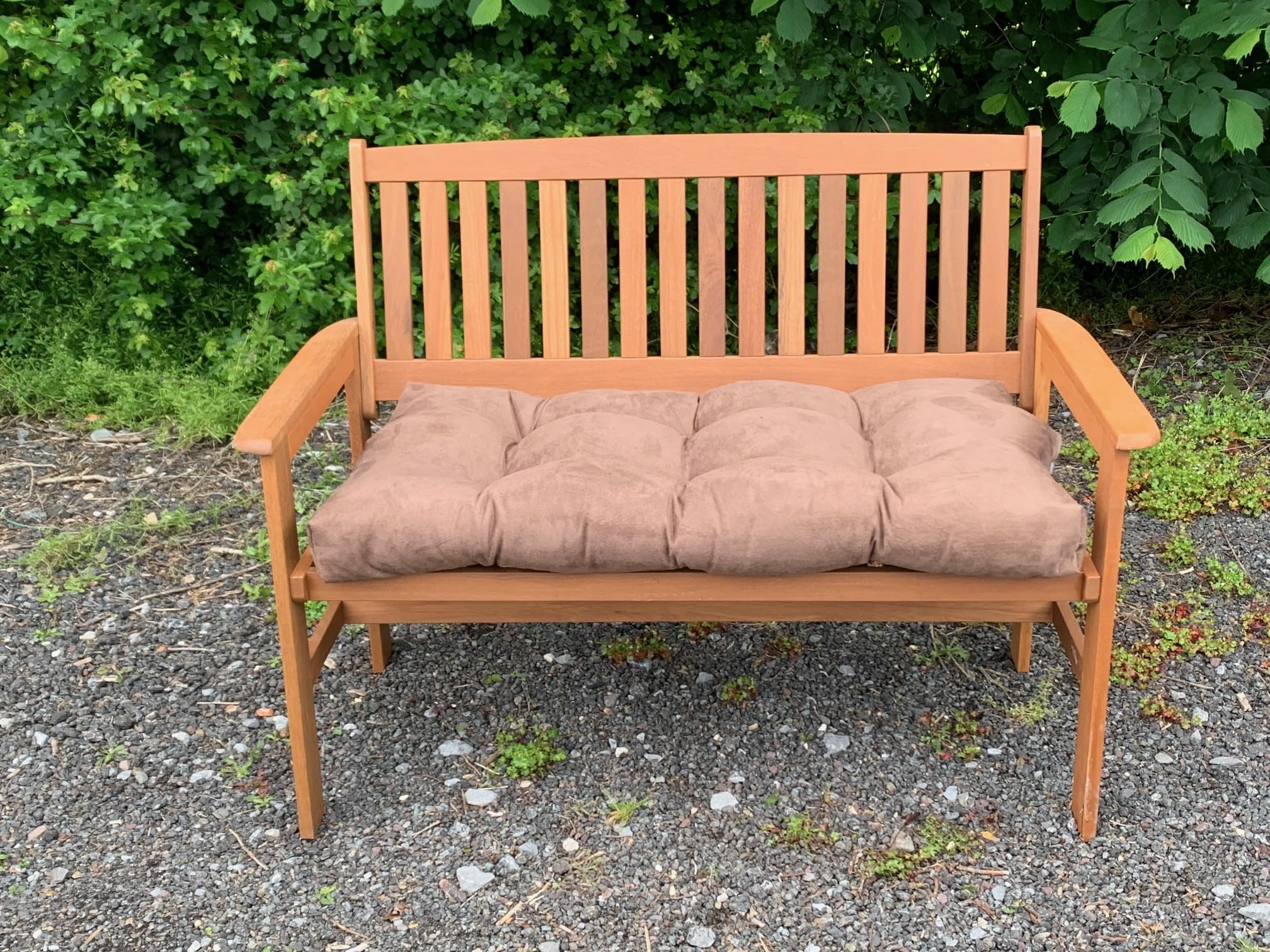 Pnh Chocolate Brown Garden Bench Cushion With Blown Fibre Filling, 3Ft, 4Ft & 5Ft, Choice Of Colours In A Stylish Faux Suede Material. Luxury Seat Pads For Your Patio Furniture (, 3Ft (92Cm X 46Cm))