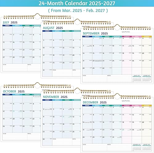 Miniatura 5 de Calendario de pared 2024-2025  Calendario de 2 años 2024-2025, 8.5 x 11 pulgadas, enero 2024 a diciembre 2025, calendario 24 meses, calendario