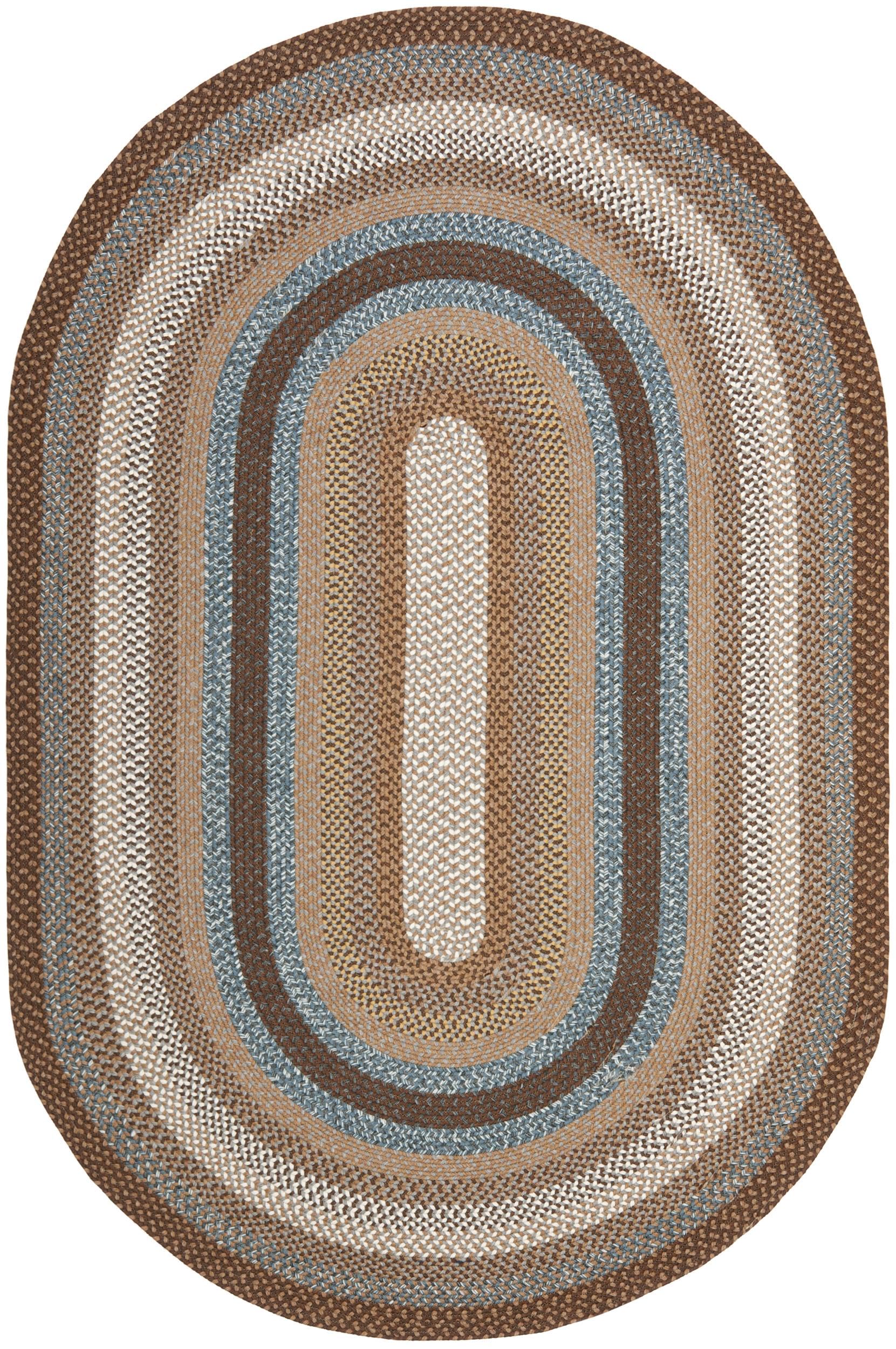 SAFAVIEH Salon, Salle à Manger, Chambre contemporains - Collection Braided, Colonne Basse, Marron et Multicolore, 183 x 244 cm