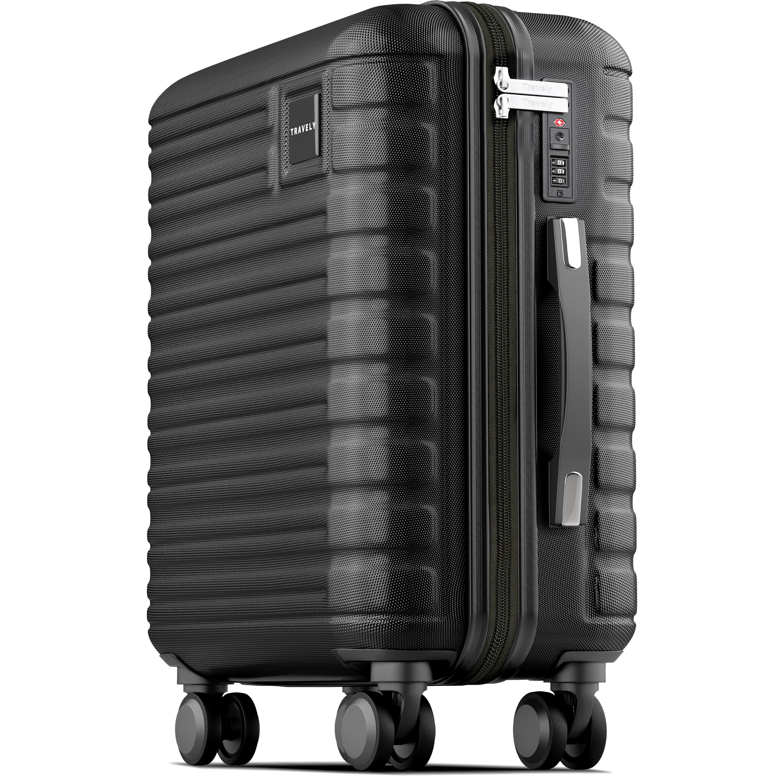 Travely Premium Handgepäck Koffer 55x35x25cm - passend für Air France, KLM und co. I 36L Handgepäck Koffer mit sanften Rollen und praktischem TSA Schloss, Reisekoffer