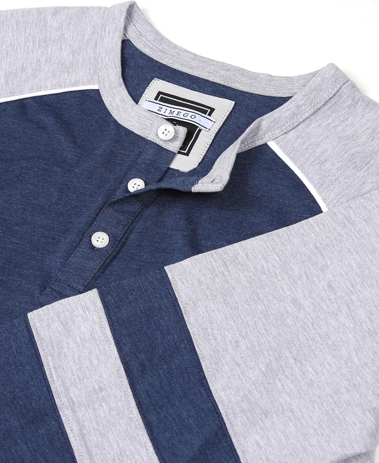 ZIMEGO Mens 3/4 Quarter Sleeve Shirts - Modern Fit Baseball Henley