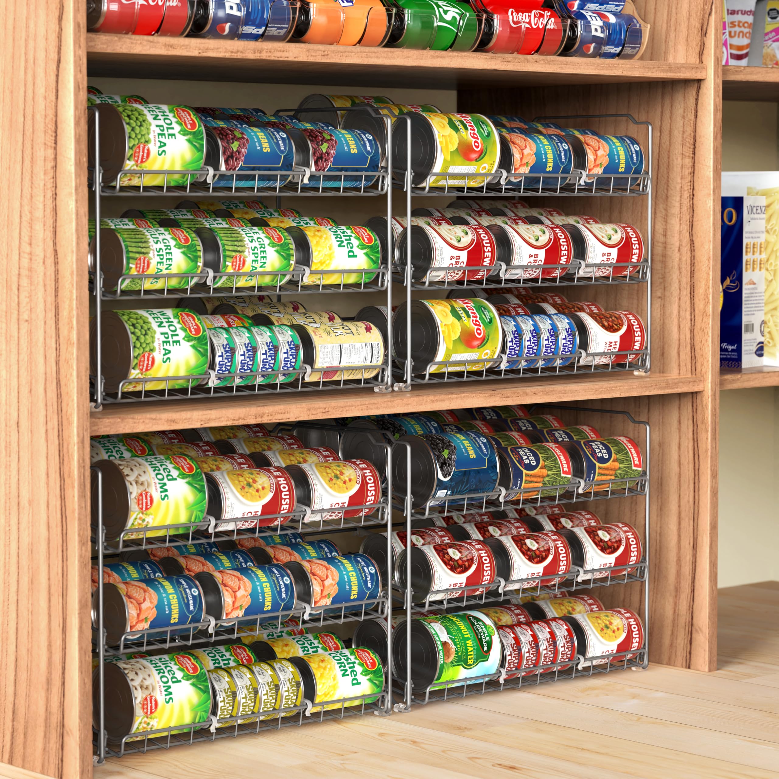 Snapklik.com : Simple Houseware Stackable Can Rack