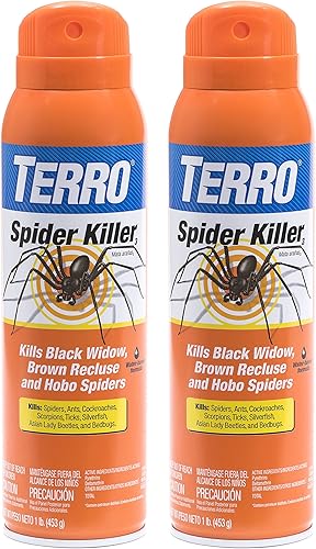 Terro aerosol para matar hormigas de 16oz T2302-2 aerosol para matar arañas -2 botellas en aerosol, Paquete de 2