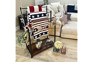 Detachable Quilt Rack Stand: Versatile Free-Standing Towel Rack with Storage Basket