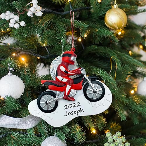 Miniatura 5 de Adorno de Navidad personalizado para motocross