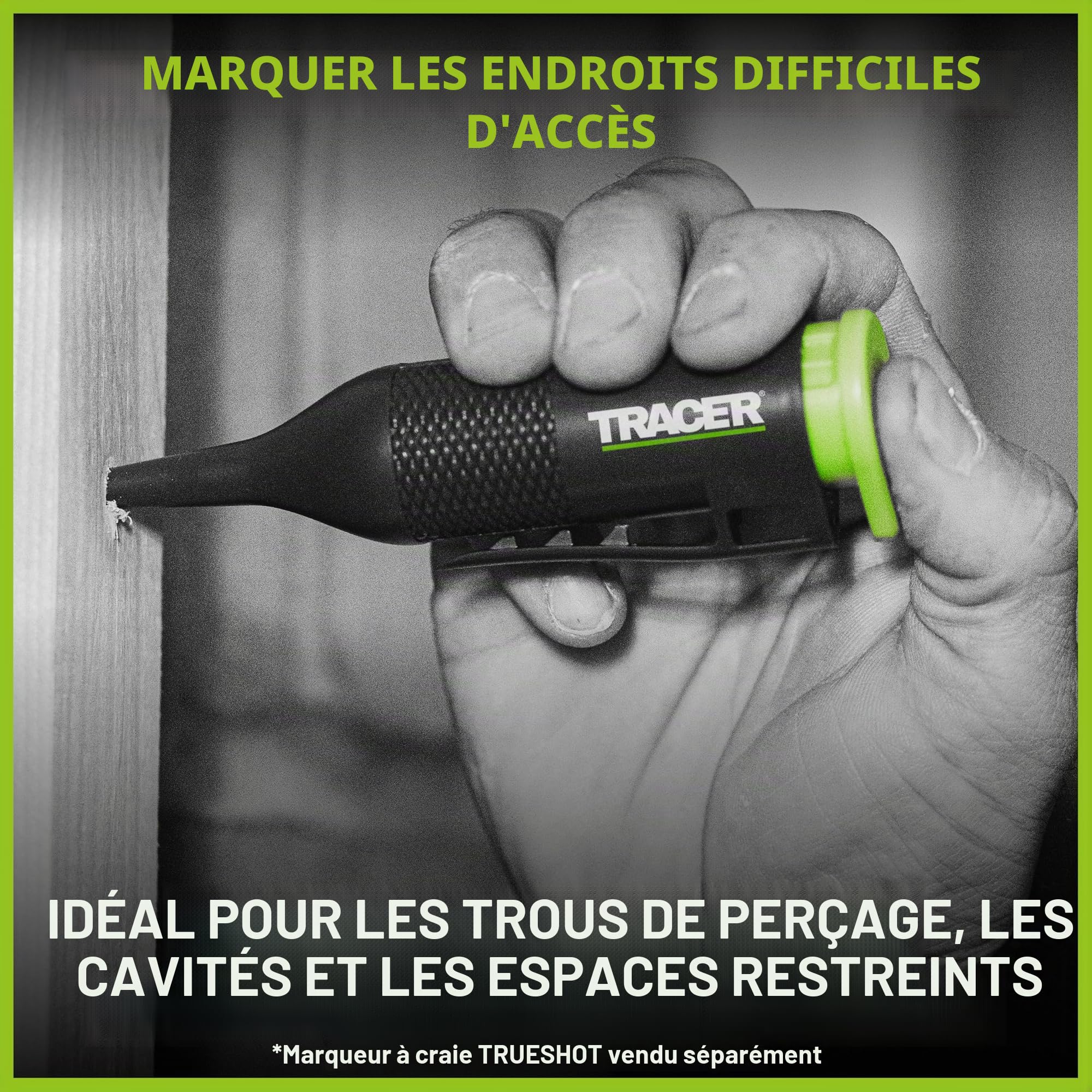 Tracer Trueshot Cartouches de recharge de craie – Pack de 2 | 250 utilisations par cartouche | Compatible avec le marqueur de craie pour trous profonds
