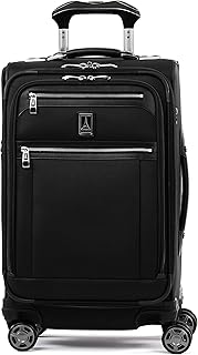 Travelpro Platinum Elite Softside Expandable Spinner Wheel Luggage, Shadow Black, Carry-On 21-Inch