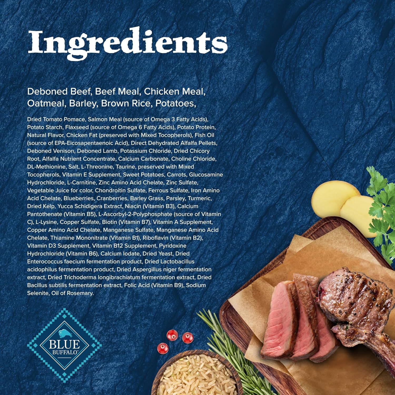 Blue Buffalo Wilderness High-Protein Rocky Mountain Recipe Healthy Weight Dry Food for Adult Dogs, Red Meat, 28-lb. Bag