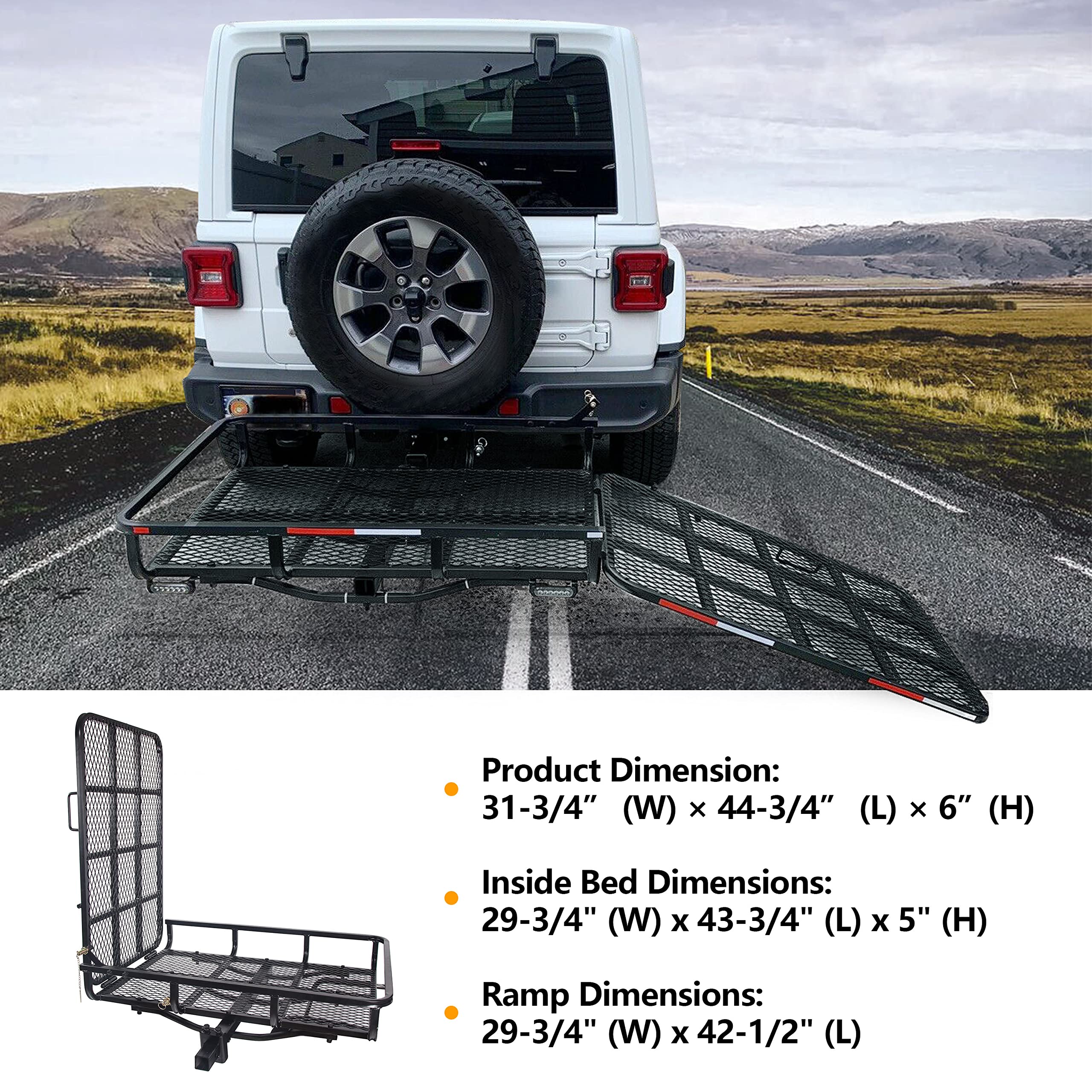 Buy ECOTRIC HitchMounted Cargo Carrier with Mobility Ramp for