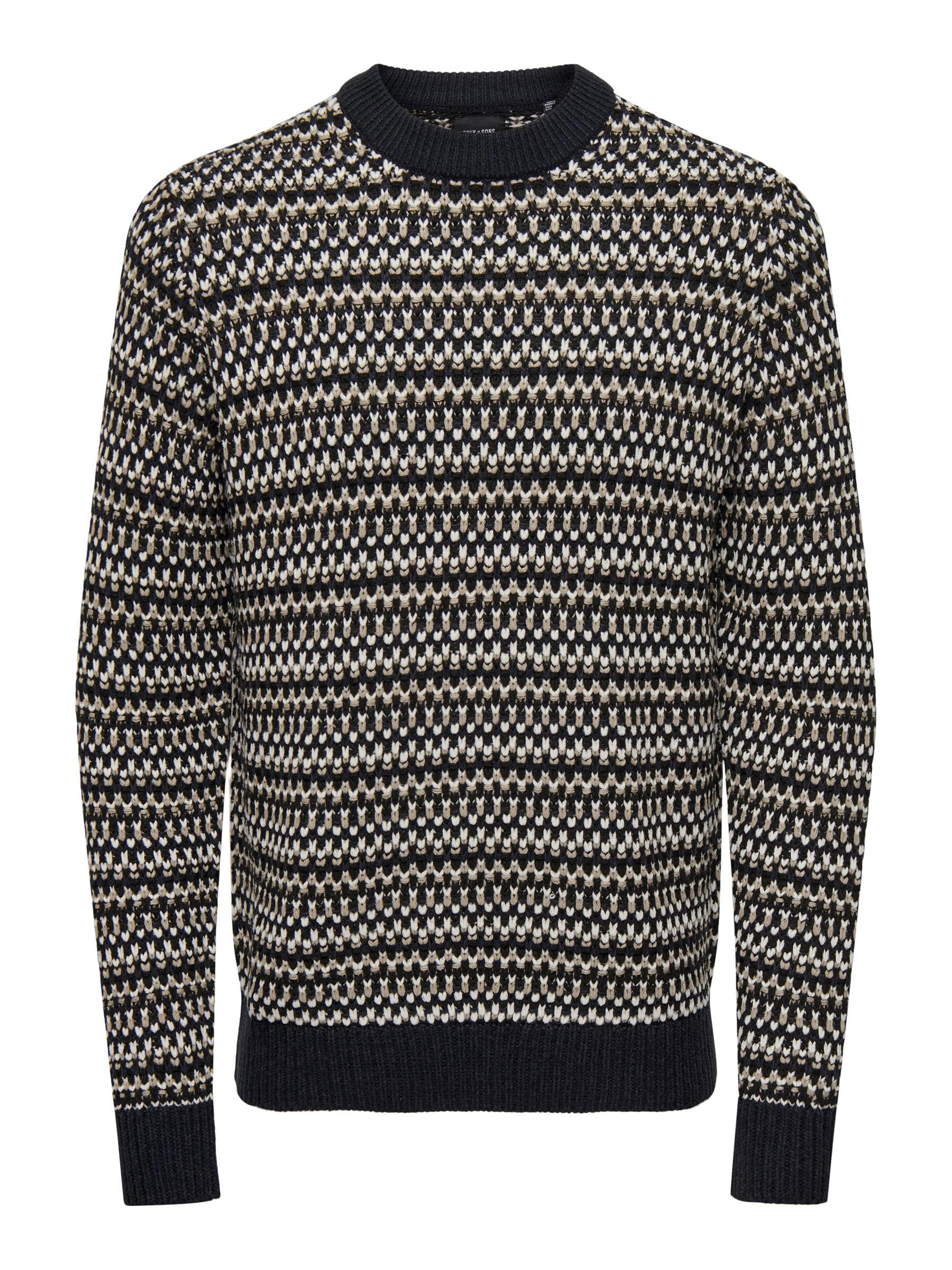 ONSMUSA REG 3 STRUC CREW KNIT Triko Erkek