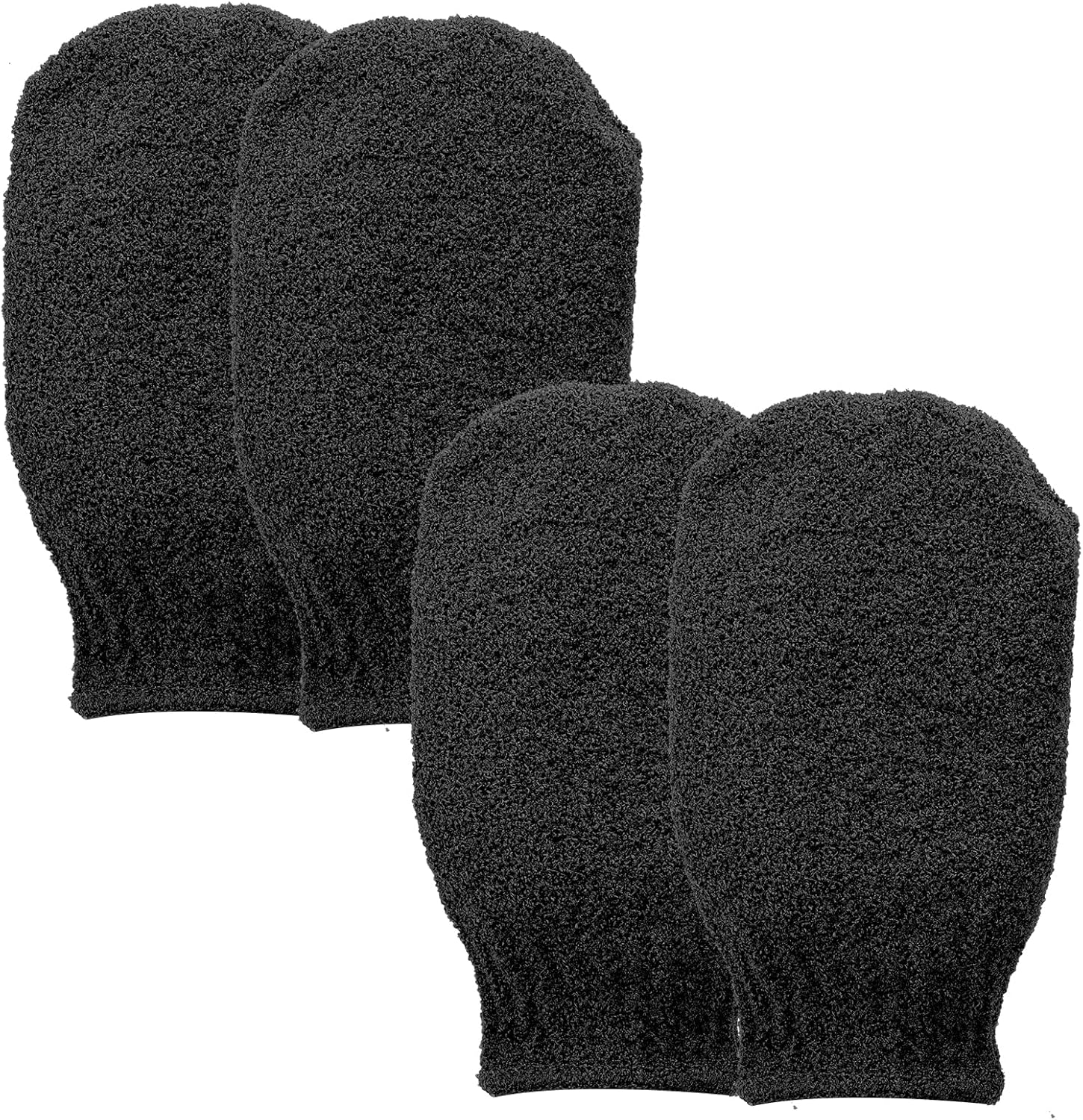 Sibba 2 Pairs Exfoliating Gloves, Exfoliating Mitt Body Scrubber for