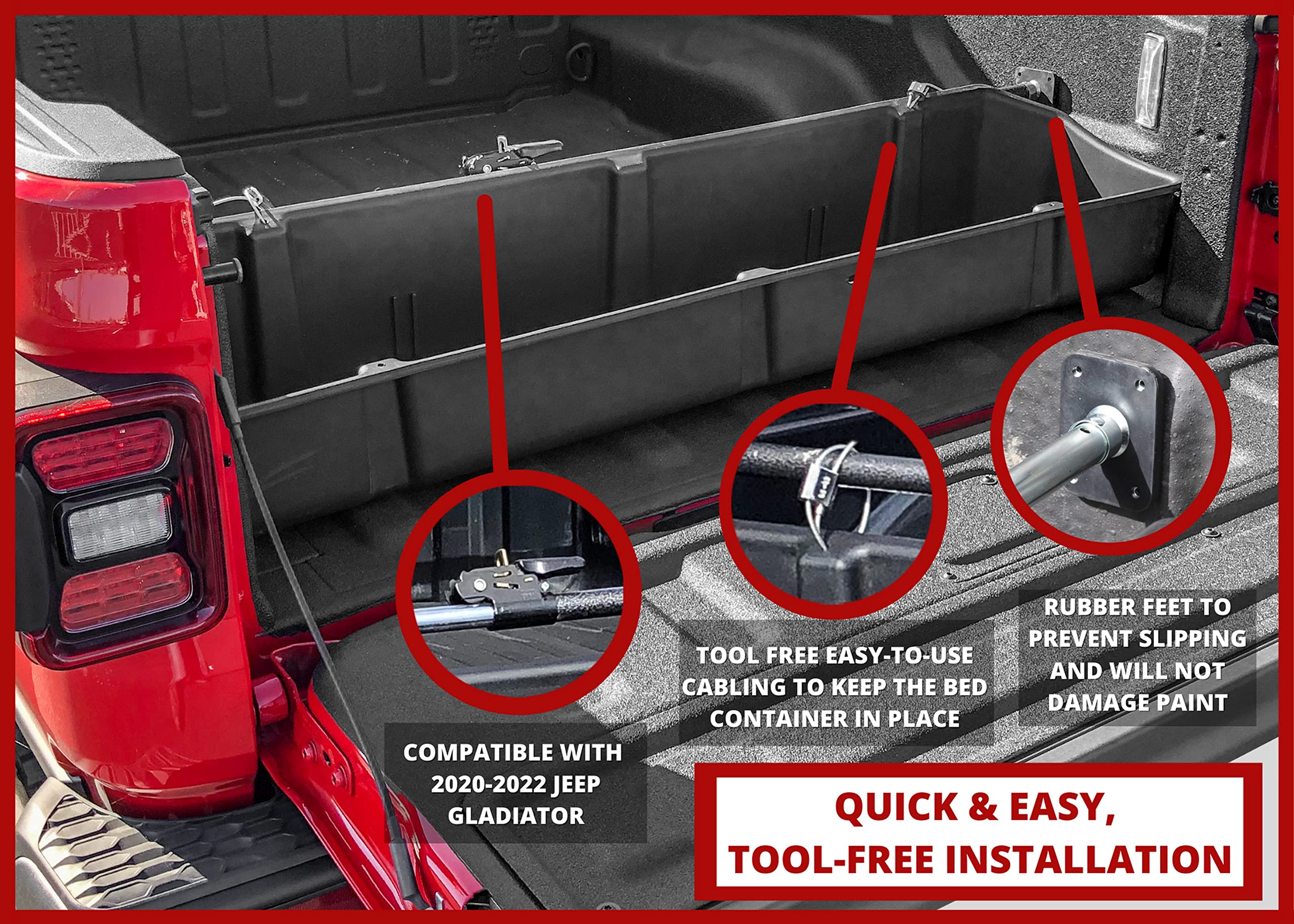 Buy Red Hound Auto Truck Bed Storage Cargo Container Compatible with