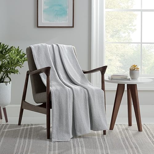 Miniatura 2 de Aston & Arden Manta de chenilla, 100% algodón hilado en anillo para todas las estaciones, calidad de hotel de lujo, suave al tacto, transpirable,