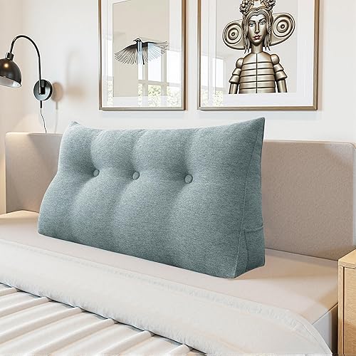 Miniatura 19 de Almohada de Cabecero en Forma de Cuña - Almohada Triangular para Cabecero de Cama, Almohada de Cuña para Descanso en la Cama, Almohada para Sentarse