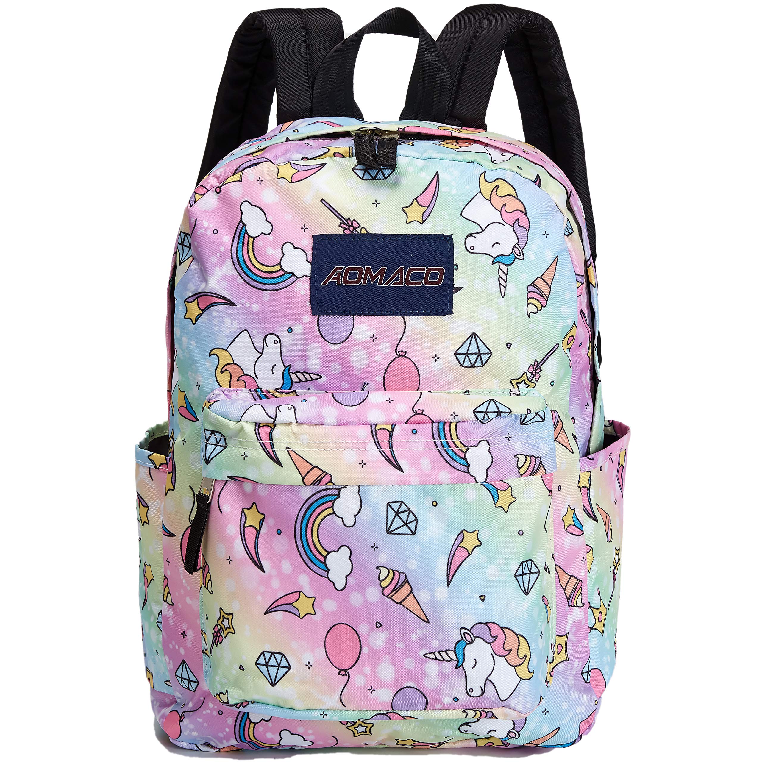 School Backpack Kids Unicorn Rainbow Patterned Cute Pupil School Bag for Girls and Boys
