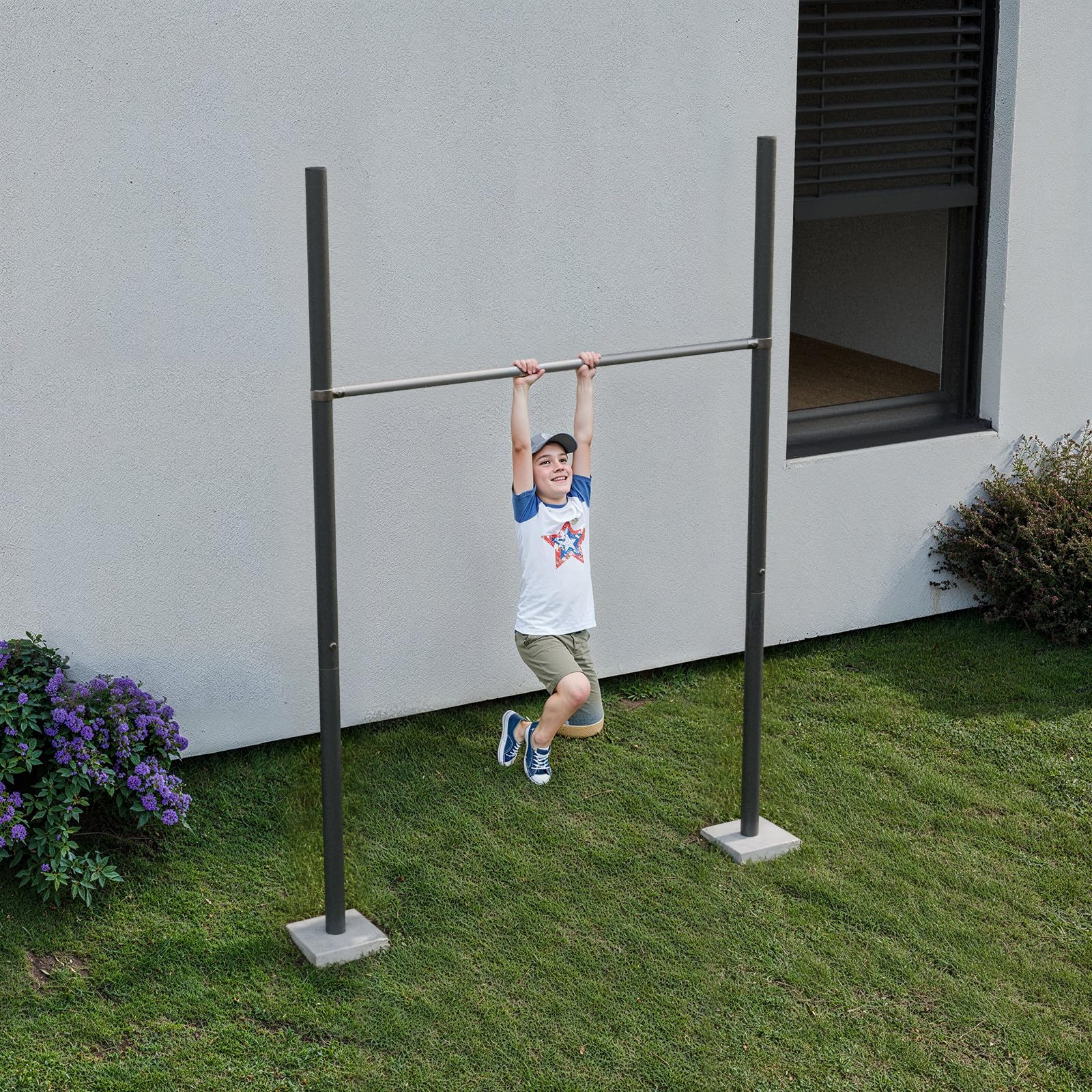 QLS Barre de traction Davski Kraftstation Station Street Workout pour le dos Entraînement en plein air ZO1