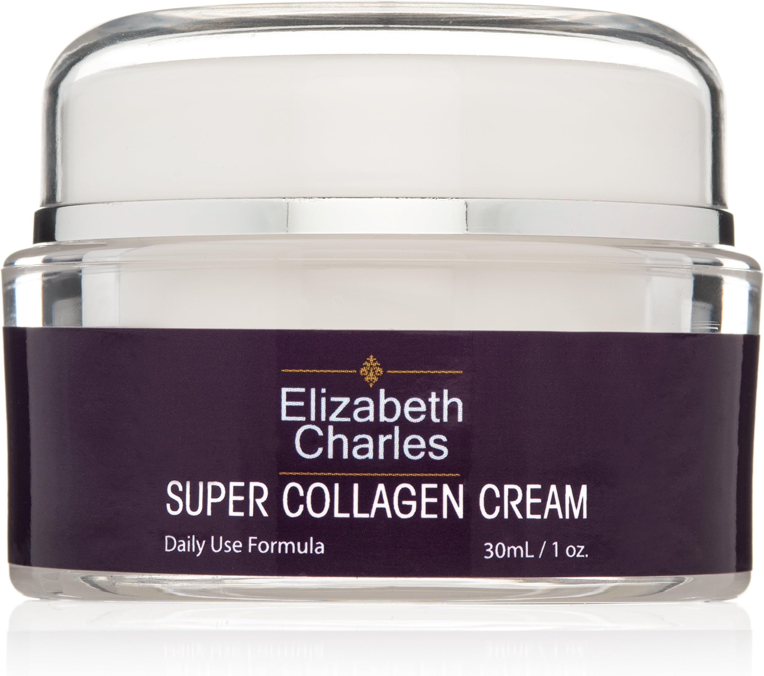 Elizabeth Charles Super Collagen Cream with Peptides and Amino Acids. Improve the Appearance of Fine Lines and Wrinkles. Maintaining Elasticity Keeping the Skin Firm & Supple. Paraben Free.