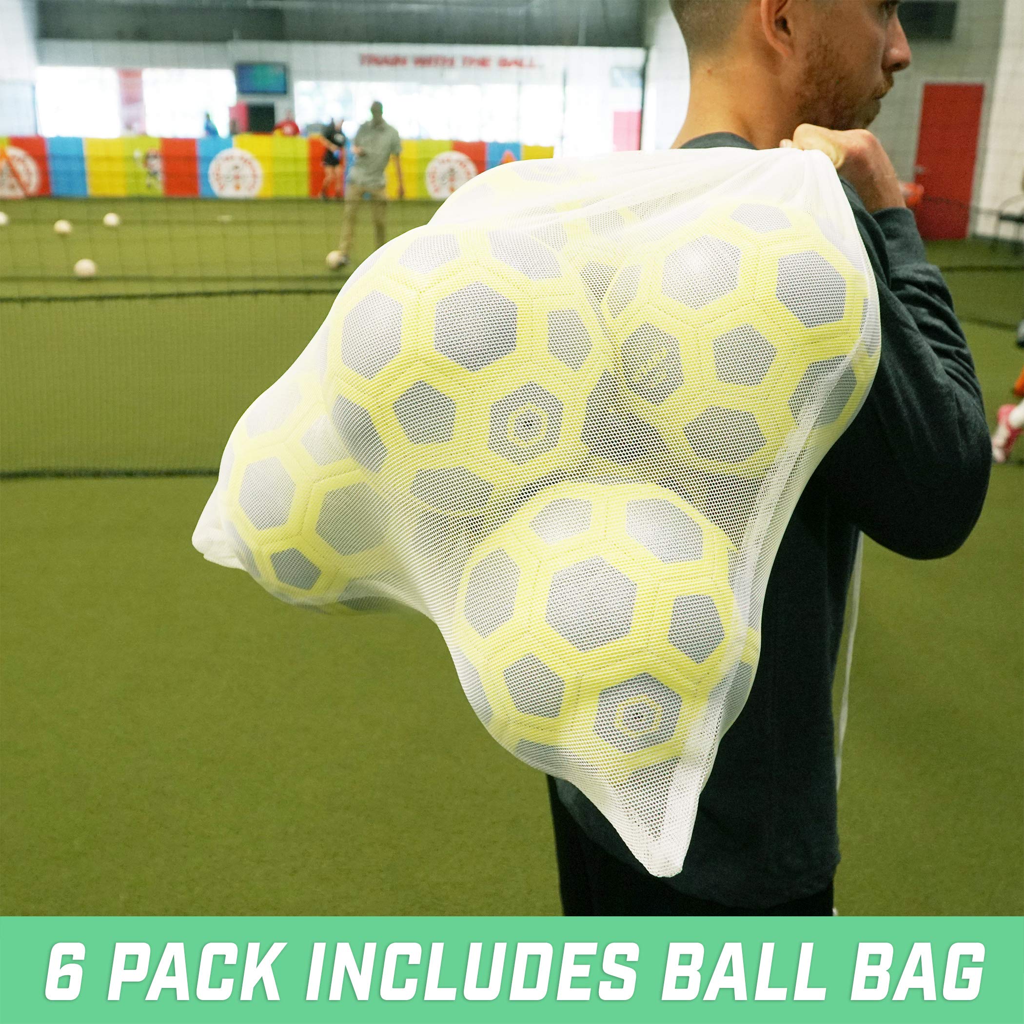 GoSports Elite Balles de Futsal – Idéal pour Les Jeux de Futsal en intérieur ou en extérieur ou pour s'entraîner – Choisissez Un ou Six Lots – Comprend Une Pompe