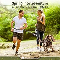 Vista 7 de Exquisita correa ajustable manos libres para perros pequeños Correa de cintura para pasear perros Correa de correr para perros Correa