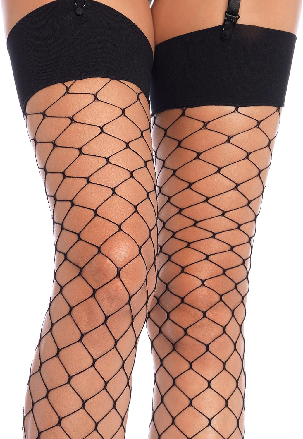 Leg Avenue Women's Wide Fishnet Thigh High Stockings 1X-2X