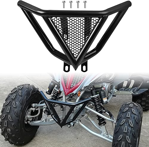 Parachoques delantero para Yamaha Raptor 700 700R 2006-2025, kit de protector de cepillo de parachoques delantero de hierro negro para Yamaha Raptor