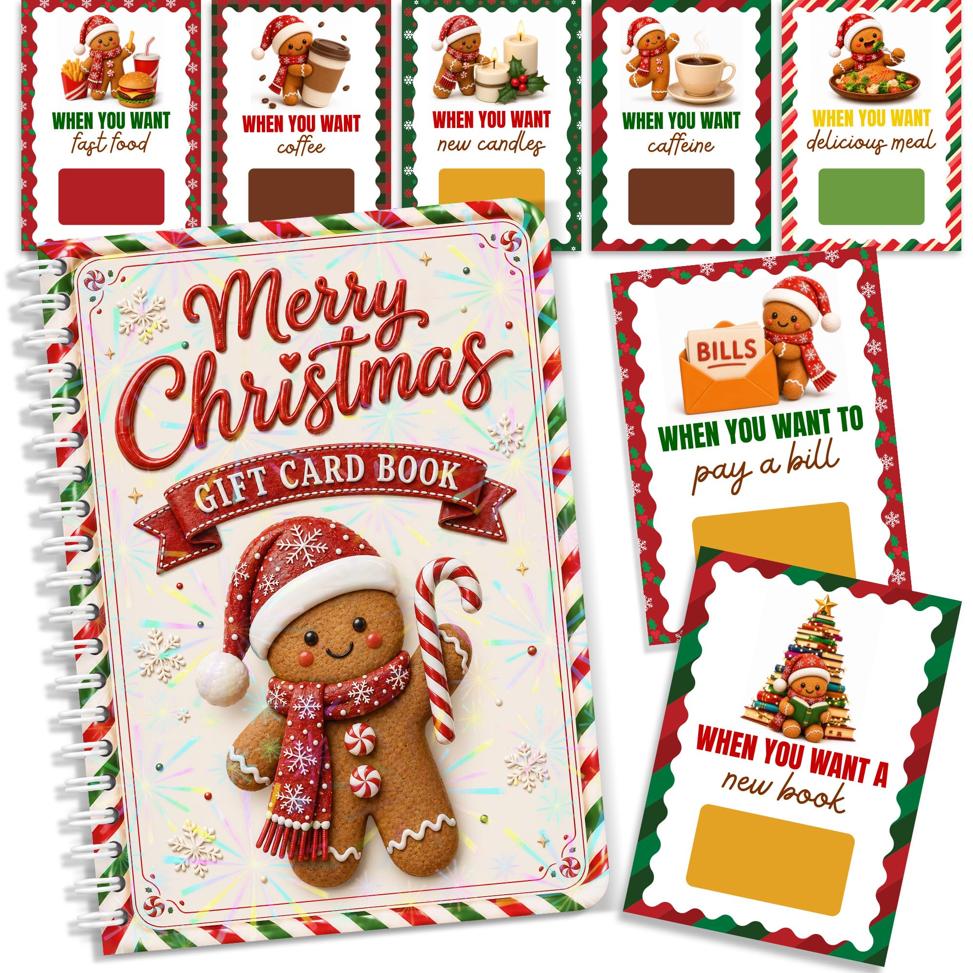 Christmas Gift Card Book for Adults, Kids, Christmas Gift for Grandkids