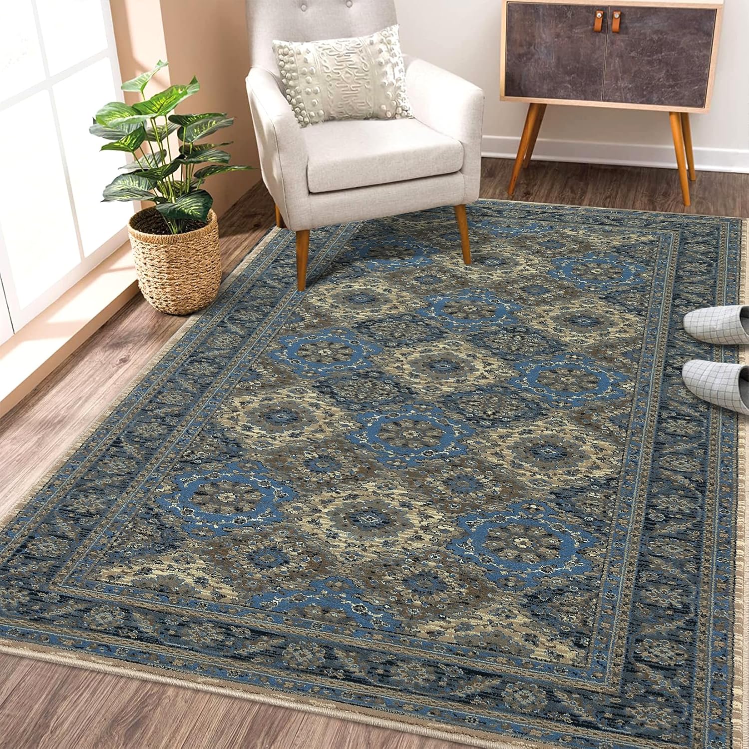 Amazon.com: LUXLOOM Extra Large Area Rug 11x15 Retro Indoor Soft Low ...