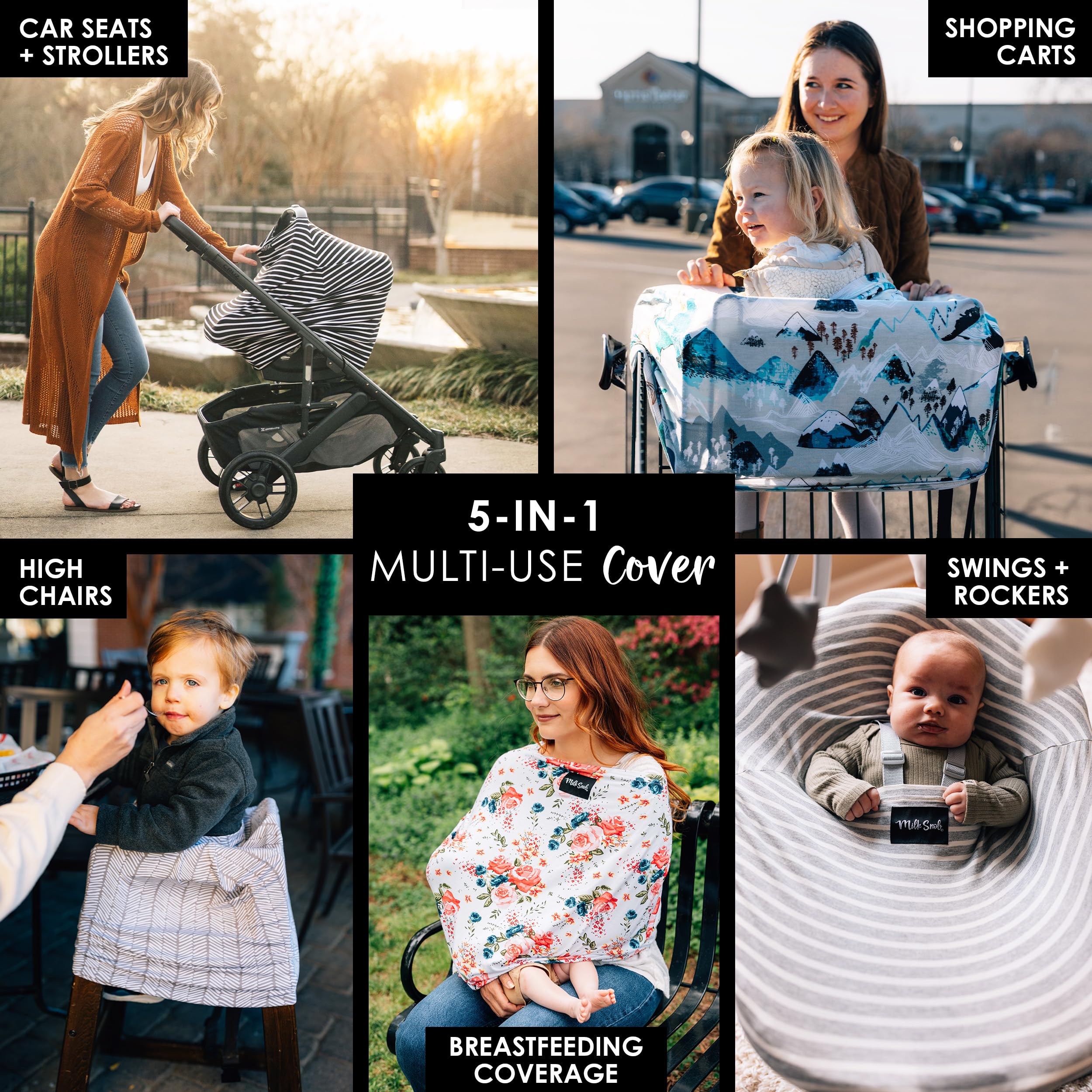 Milk Snob Cover MODERN STRIPE | Panno per allattamento premium, coprisedile e fodera per seggiolino auto | Sciarpa per allattamento, fodera per allattamento
