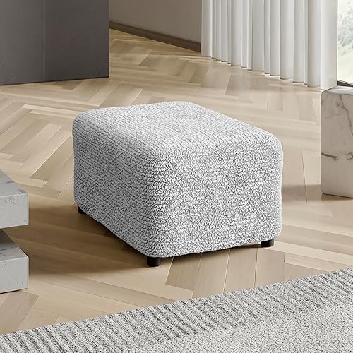 Miniatura 2 de PAULATO BY GA.I.CO. Funda otomana para taburete, funda de tela de poliéster suave, protector elástico de muebles de 1 pieza, colección Microfibra,