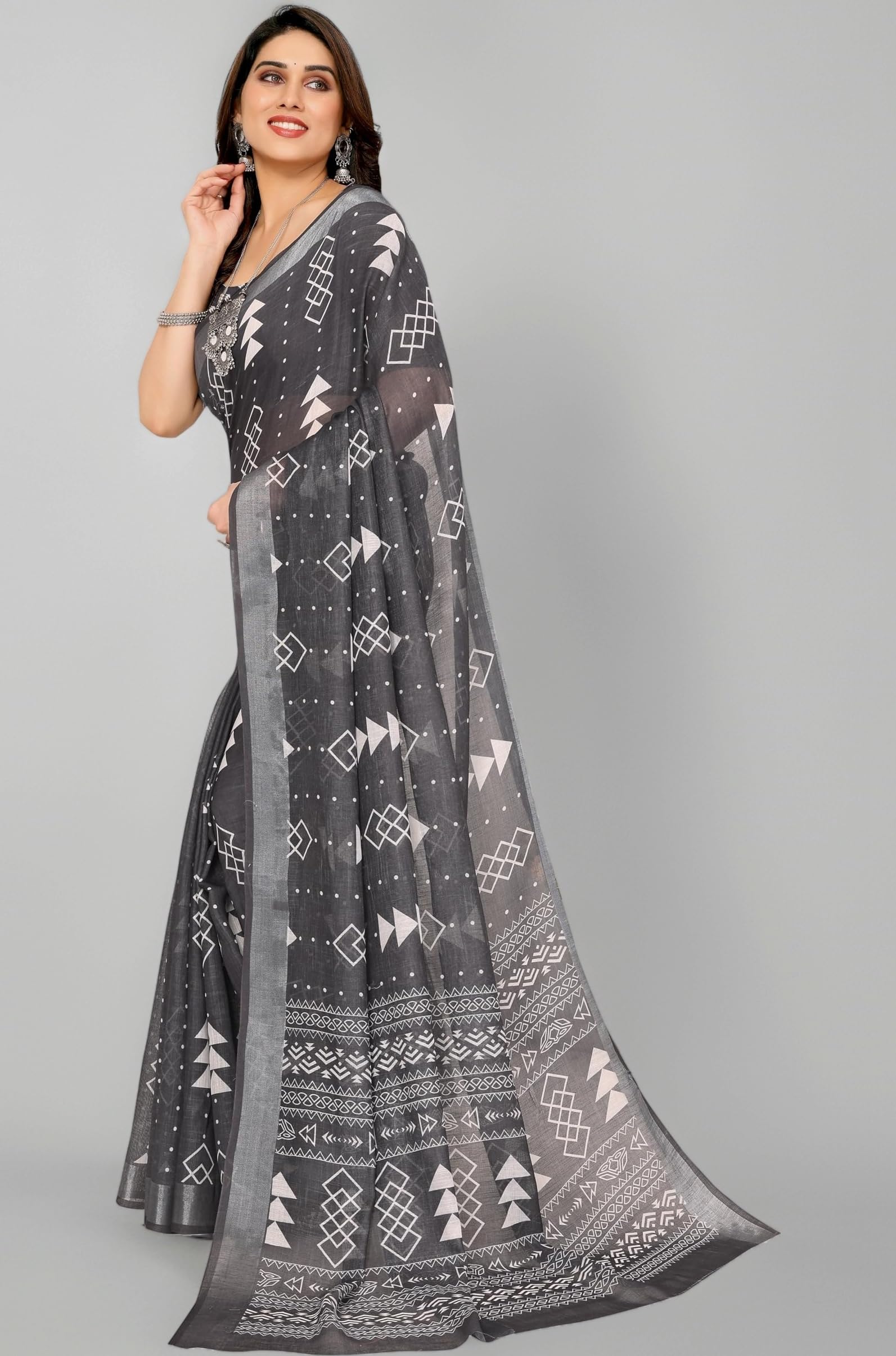 VJ Fashion Women Kerala Silk Blend Saree With Blouse Piece_freesize