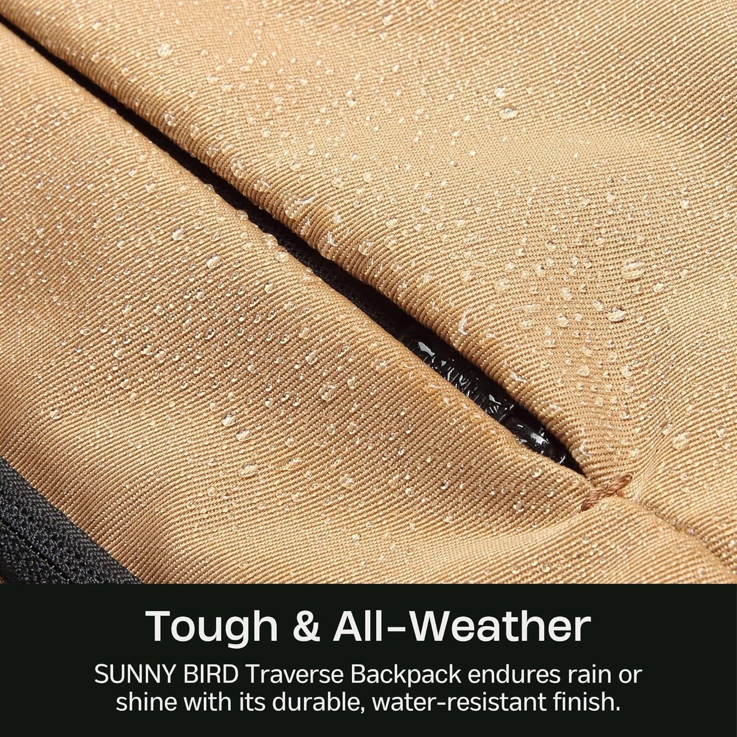 SUNNY BIRD Laptop Backpack, 15.6 Inch Laptop Work Bag, Wide Open Casual Daypack for Women, Men and Adult (Brown) - Image 4