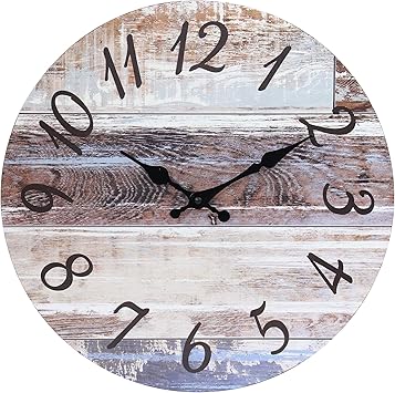 23 Inch Round Battery Operated Hanging Wall Clock