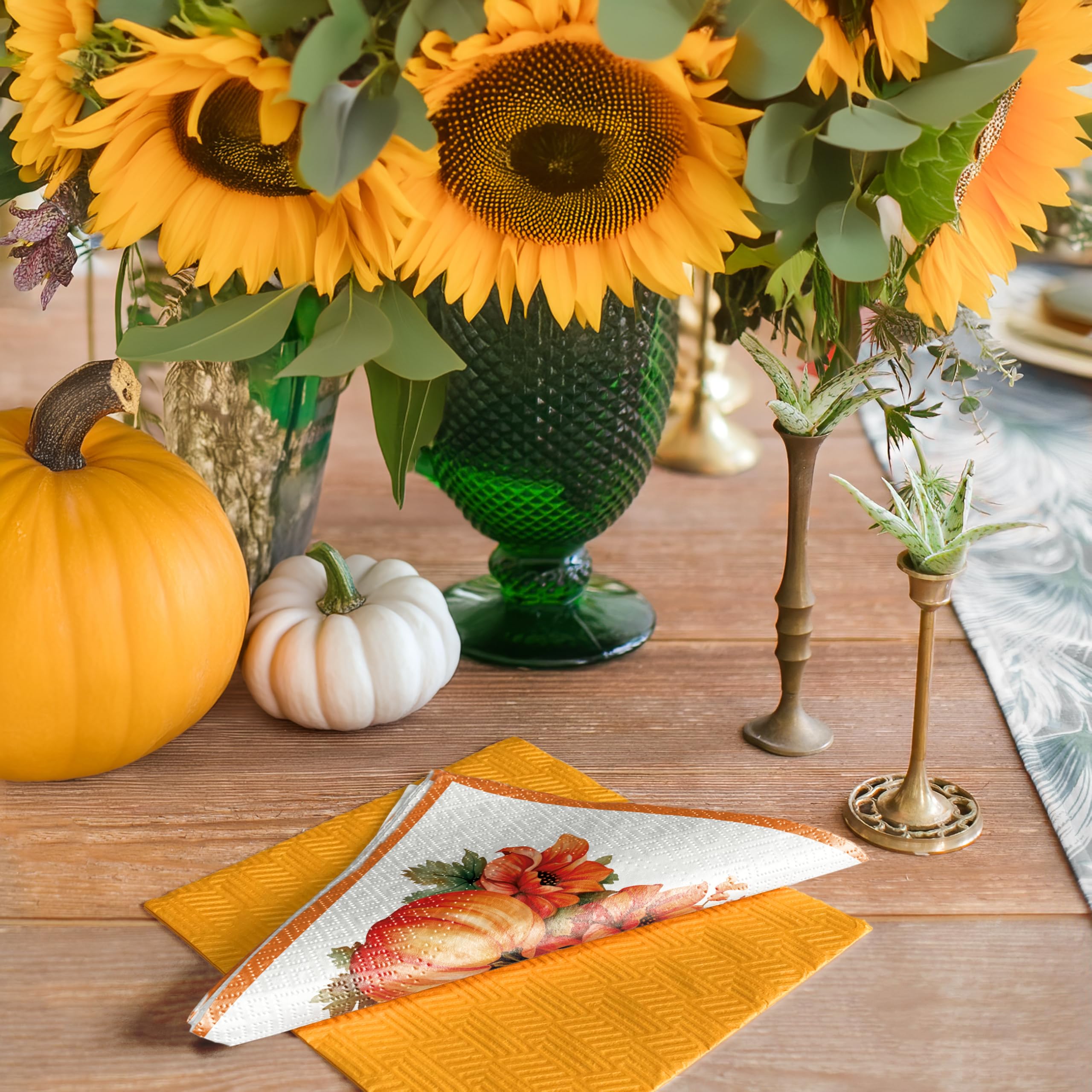 ASTARON Lot De 60 Serviettes En Papier Jetables Pour Halloween, 33 X 33 Cm, 3 Motifs