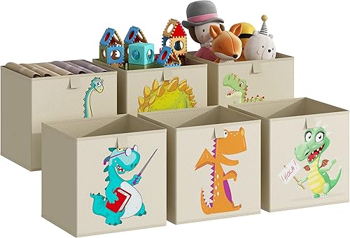 Miniatura 2 de Wisdom Star Cofre de juguetes, organizador de almacenamiento de juguetes con división extraíble, cubos de almacenamiento de tela de animales de 11