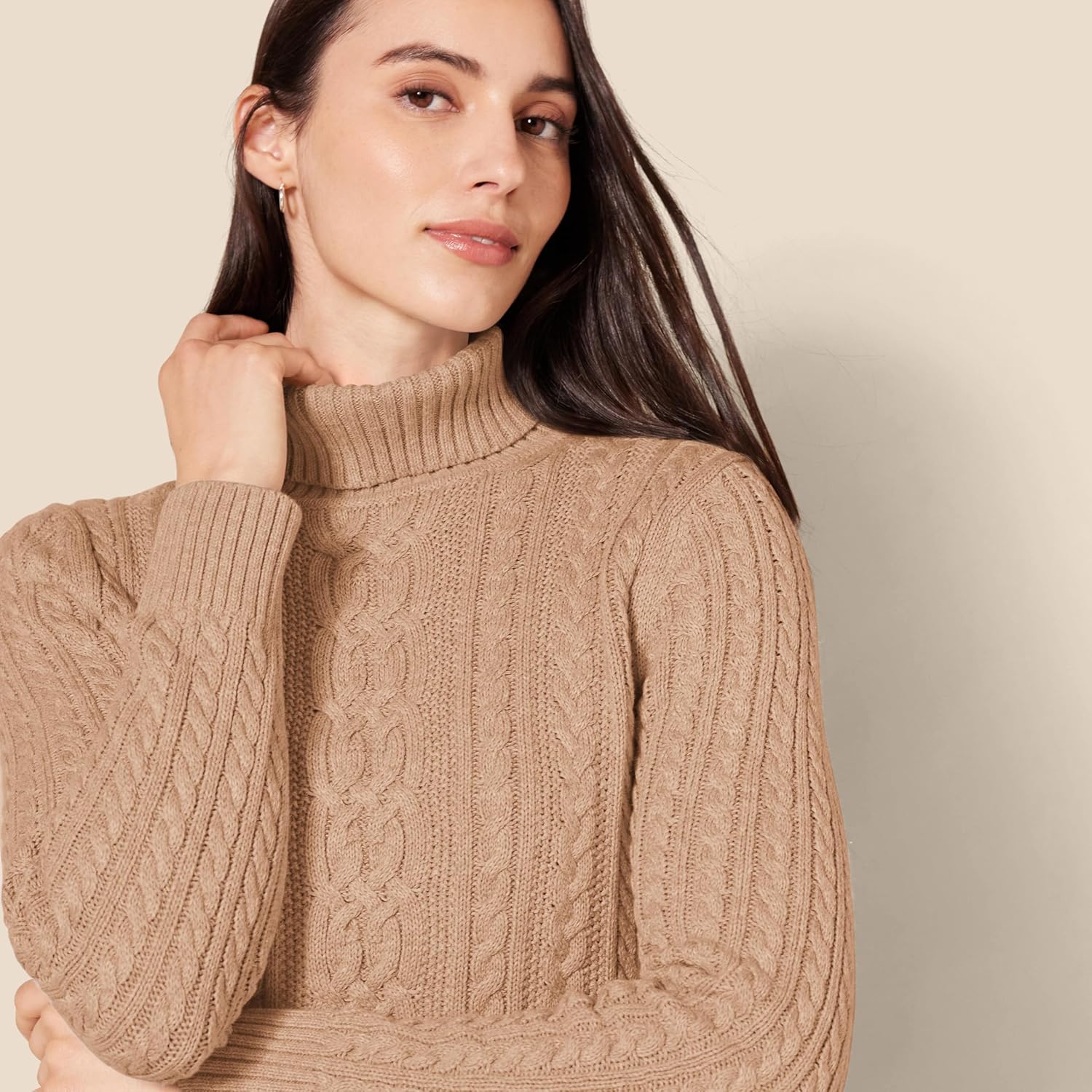 Amazon Essentials Women's Fisherman Cable Turtleneck Sweater (Available in Plus Size) - Image 5