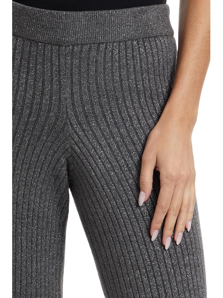 Gray Barefoot Dreams CozyChic Ultra Lite® Lurex Rib Wide Leg Pant
