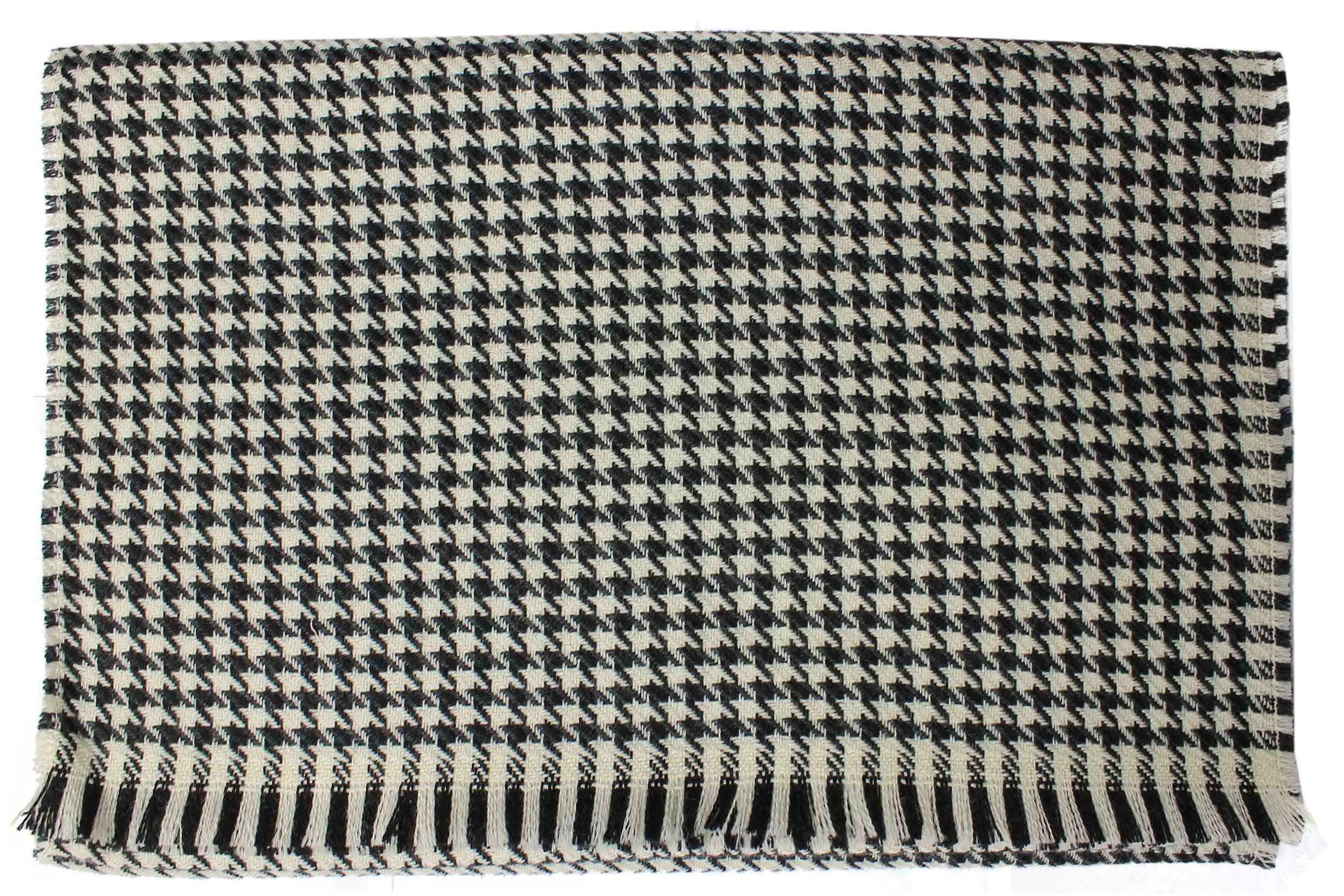 Sciarpa invernale da uomo, calda, alla moda, colore nero, grigio, bianco, in lana, Made in Germany, nero, bianco, grigio., (L X B) 190 x 36 cm