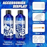Cyanotype Kit 200g – 2 Component Cyanotype Solution & Chemicals Sensitizer Set for Fabric Paper Art Projects – Sun Printing Supplies for Botanical Photography Blueprint Crafts Beginners & Artists