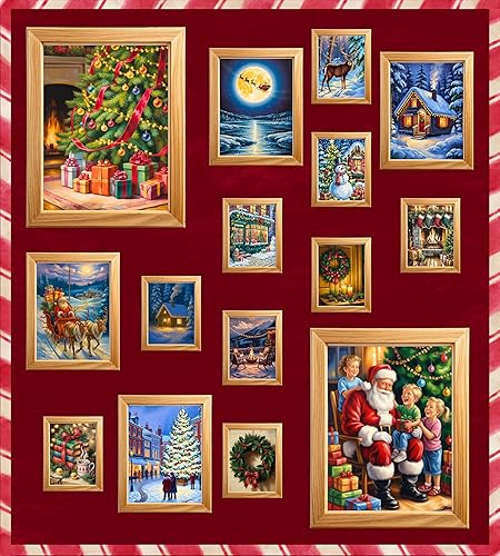 Vintage Christmas Wall Art Set of 15 Unframed Prints  Retro Holiday Posters Featuring Santa, Reindeer, Pine Tree, Snowman & Cozy Winter Scenes  Xmas