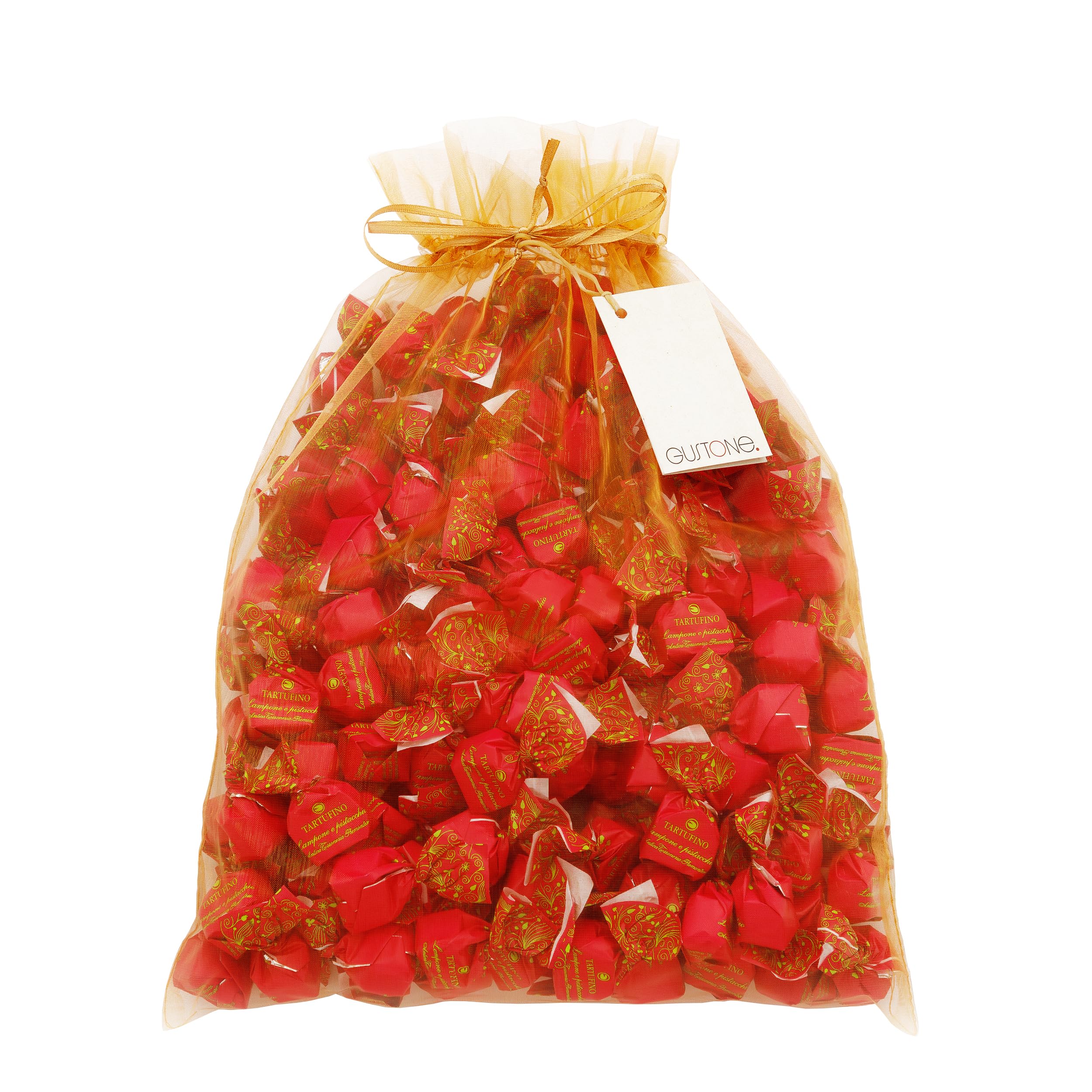 GUSTONE. Tartufi dolce Lampone e Pistacchio (Himbeere und Pistazie) 7g | Trüffel-Praline Schokoladen-Trüffel weißer, Trüffelpraline, seit 1885 in Familienbesitz, perfekter Pausensnack