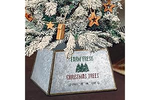 Metal Christmas Tree Collar for a Classic Farmhouse Holiday Look