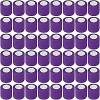 Vista 8 de Treela Paquete de 48 Vendajes Envolventes Autoadhesivos a Granel, 2 Pulgadas x 5 Yardas Vendaje Cohesivo Autoadherente Cinta Atlética Elástica Cinta