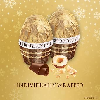 Ferrero Rocher Golden Moments, Premium Milk Chocolate Hazelnut, Individually Wrapped Holiday Chocolate, 3.1 oz bag