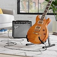 Vista 5 de Yaxa Basics TS - Cable recto para instrumentos de 1/4 de pulgada para guitarra eléctrica, bajo y teclado con blindaje antiruido, 10 pies