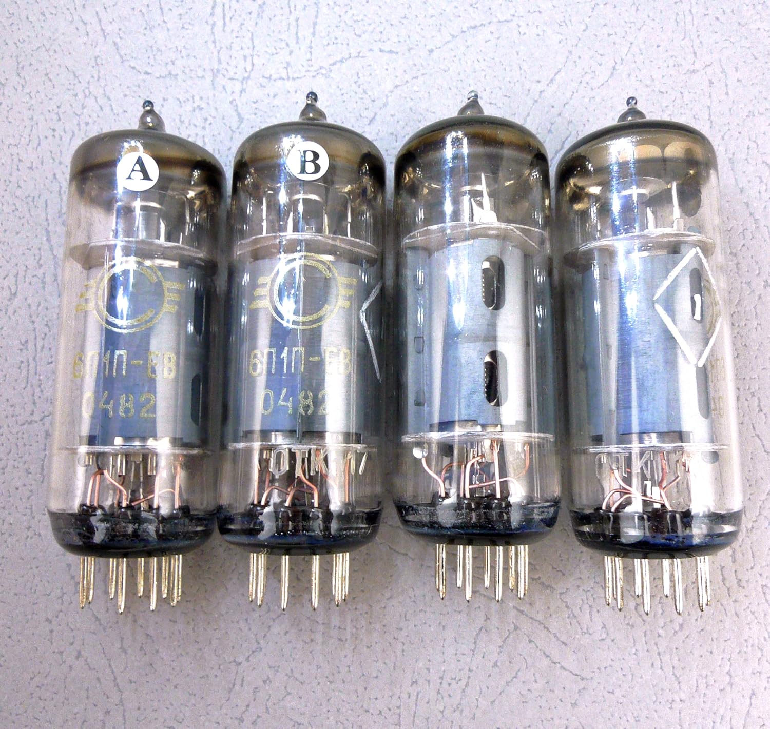 Riverstone Audio 6P1P-EV (6П1П-EB) NOS Tested-Matched Quad (4pc) - Upgrade for 9-pin 6P1 and 6P1P Vacuum Tubes- Platinum Grade Quad, 6P1P-EV (6П1П-EB)