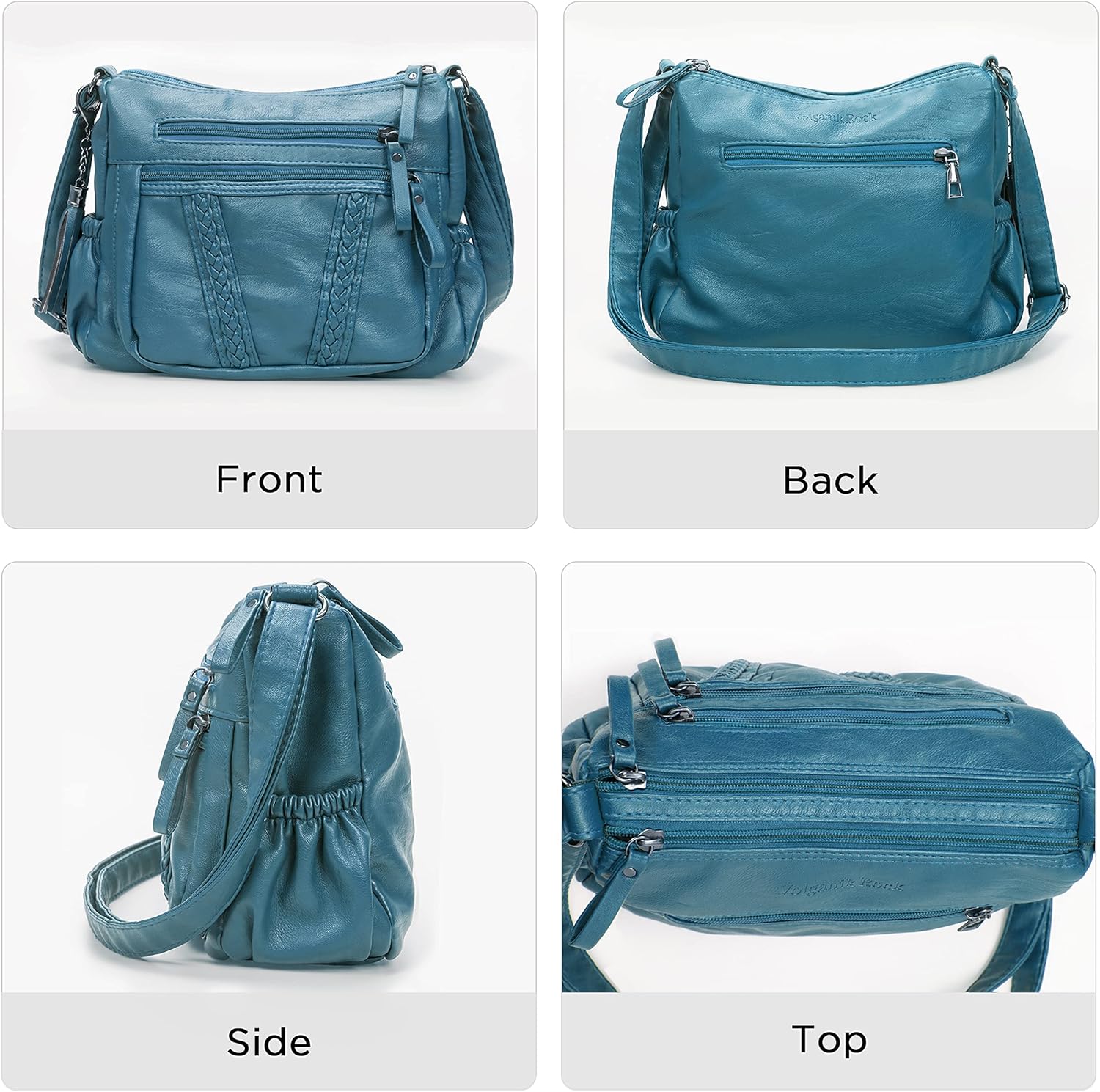 VOLGANIK ROCK Crossbody Bag for Women with Tassel Ladies Soft PU leather Purses and Handbag Pocketbooks - Image 4