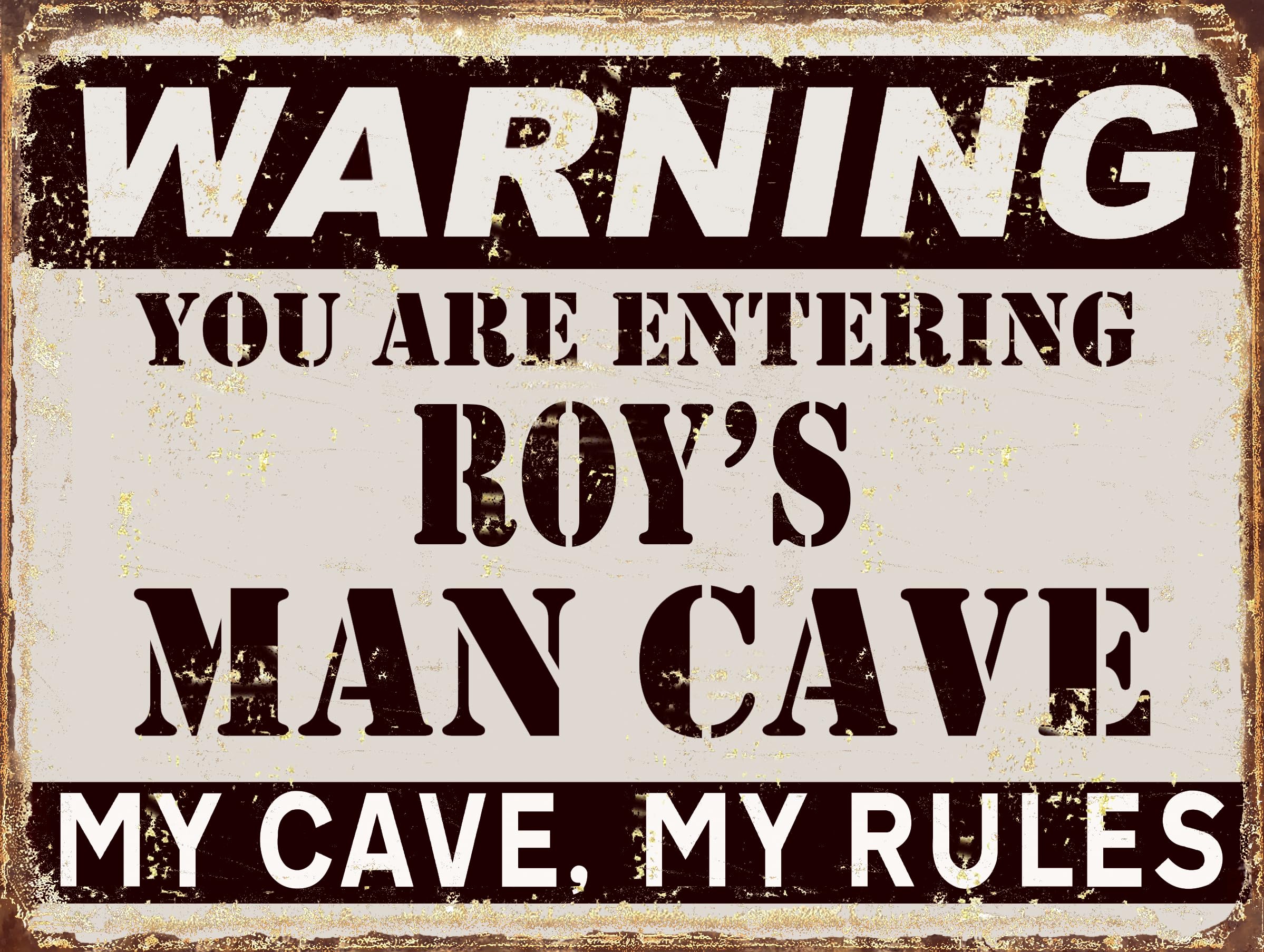 Shawprint Limited Roy's Man Cave Metal Retro Sign (Roy's)
