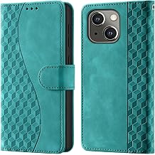 Wallet Flip Case for iPhone 13 / iPhone 14 Leather Turquoise